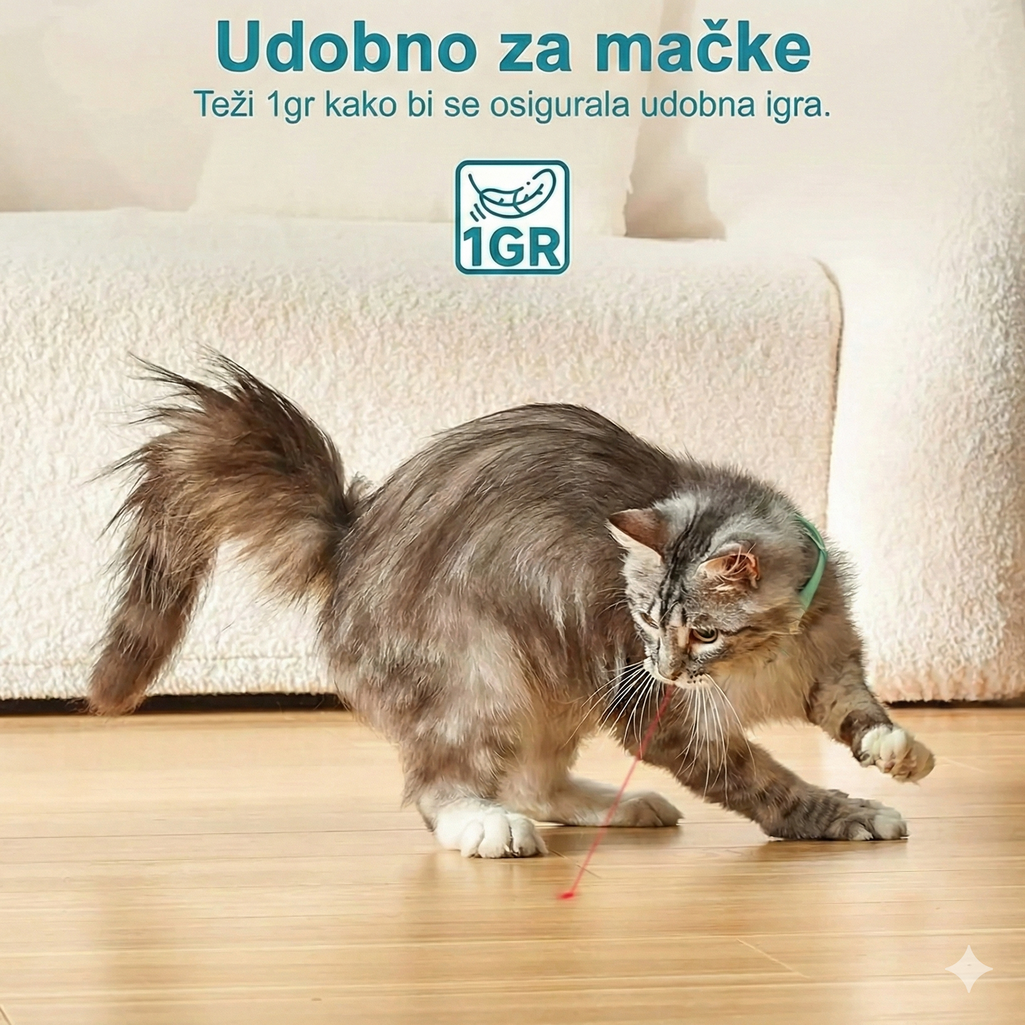 Zabavna Laserska Ogrlica za Mačke