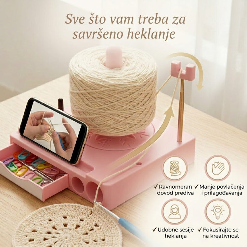 Organizator Za Klupko Vune Sa Držačem Za Telefon